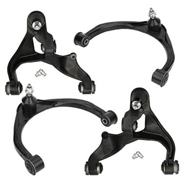 Imagem de BRTEC Braços de Controle Dianteiros Superiores e Inferiores com Juntas Esféricas para 2009 2010 2011 2012 2013 2014 2015 2016 2017 2018 2019 Dodge Ram 1500 (5-Lug) - Kit de Suspensão 4 Unidades