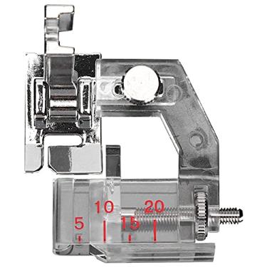 Imagem de Pé de fichário de fita de viés ajustável Calcador de máquina de costura de alta qualidade para costura de costura aberta e bordado decorativo Compatível com a maioria das máquinas