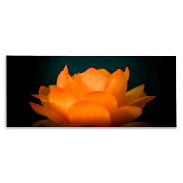 Imagem de Stupell Industries Arte de parede em tela de lótus laranja brilhante, design por Phillip Flowers, 33 x 30