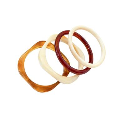 Imagem de Blue Drop Conjunto de pulseiras grossas para mulheres, tartaruga, placa de acetato, empilhável, pulseiras de resina acrílica, pulseira geométrica, vintage, joias, IN, Sem Pedra Preciosa