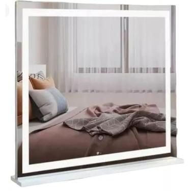 Imagem de Espelho Maquiagem LED Touch 70x55cm | Espelho de Bancada Profissional | Presente para Salão e Casa(4000k)