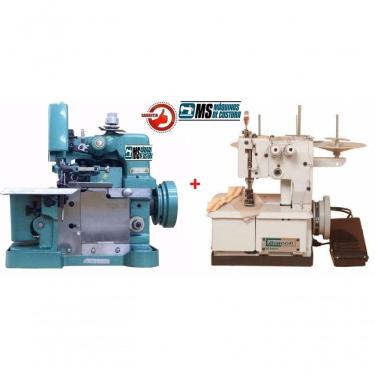 Imagem de Colarete + Overlock Semi Industriais De 2 Agulhas 220v
