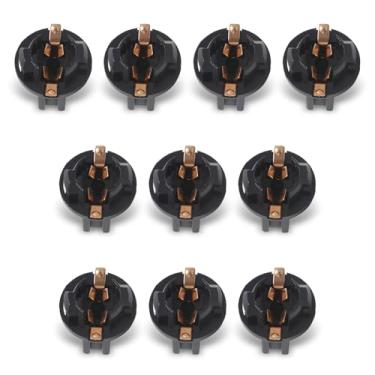 Imagem de Dogary Base de lâmpadas de painel de 10 peças, soquete de trava de torção T10, painel de instrumentos de cunha, suporte de soquete de base, adequado para a maioria dos carros (preto)