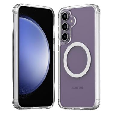 Imagem de araree Duple M [compatível com MagSafe] Capa para Samsung Galaxy S23 FE, capa fina transparente à prova de arranhões, moldura de TPU macio e capa protetora traseira de policarbonato rígido para