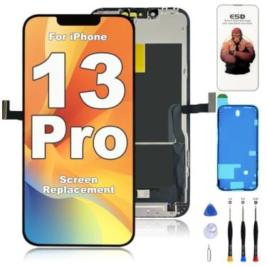 Imagem de Para iPhone 13 Pro, tela LCD FHD de 6,1 polegadas COF incell IPS digitalizador conjunto completo com kits de ferramentas de reparo, promoção de 120 Hz, toque 3D, kit de substituição de tela de