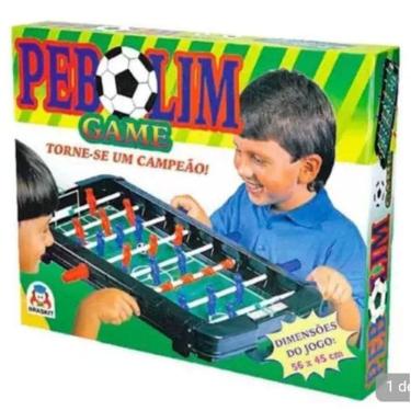 Imagem de Mesa de pebolim braskit cor preto com bolas incluídas 400a braskit