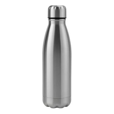 Imagem de Garrafa Térmica Inox 500 ml Prata Parede Dupla Anti Vazamento Design Moderno