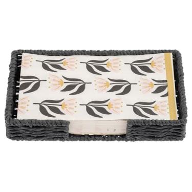 Imagem de Karma, Porta-guardanapos de tecido com conjunto de guardanapos de papel, flor moderna