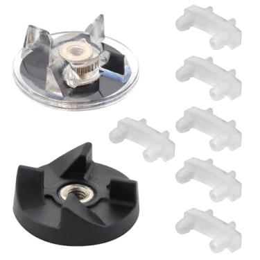 Imagem de 2 peças de engrenagem de base de 250W com 6 peças de substituição de almofada de choque de bucha de borracha, compatível com liquidificadores Magic Bullet 250W MB1001, peças de reposição para