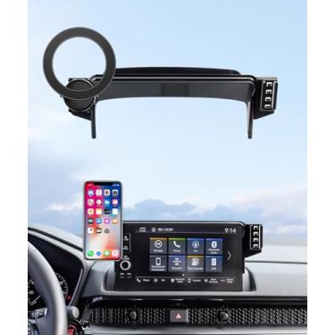 Imagem de MaserWeller Suporte de telefone de carro para Honda CR-V/CRV Hybrid 2023-2026 HR-V 2023-2026 Acessórios de clipe fixo de tela de 7/22.9 cm, suporte de telefone compatível com MagSafe, ângulo
