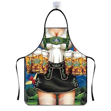Imagem de avental alemão do partido - Oktoberfest à prova óleo para fantasia festa alemã Oktoberfest,Avental Lederhosen, avental engraçado da Baviera Oktoberfest para cozinha Hoghaki