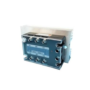 Imagem de Alto SSR AC-AC 70-280VAC Controle 380VAC 40A Relé de estado sólido trifásico com dissipador de calor