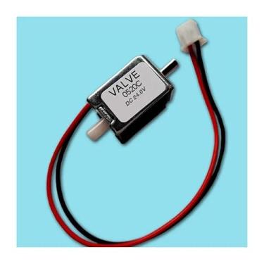 Imagem de Válvula de ventilação de gás solenoide pequena de 2 direções 2 posições CC 24V N/O normalmente aberta
