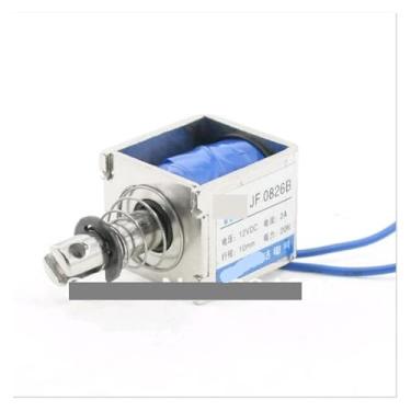 Imagem de JF-0826B DC 12V 2A 10mm Stroke 20N 2Kg 2.0 kg Force Push Type Open Frame Solenóide Eletroímã