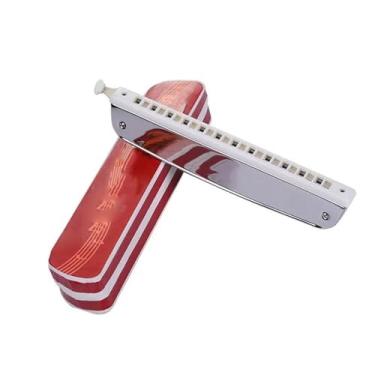 Imagem de Gaita profissional 24 furos cromática tom C harmônica adulto iniciante universal introduto piano Ry