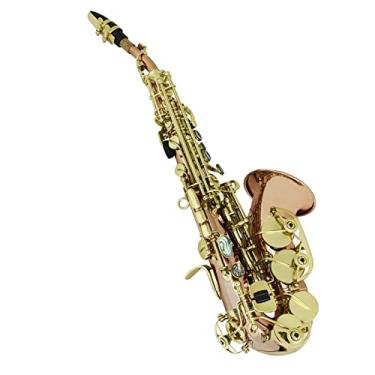 Imagem de Saxofone Instrumento de Sopro de Madeira Profissional Bb B Flat com Caixa e Bocal Acessórios para Instrumentos Musicais