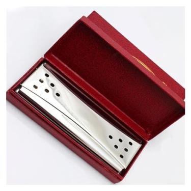 Imagem de Gaita profissional Play 24 furos dupla face Vibrato Harmonica G e C Keys Material da capa de aço inoxidável
