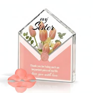 Imagem de GEEKBEAR Presentes para irmãs mais velhas do irmão, decoração de mesa fofa para aniversário de Natal, 8,9 x 10 cm - acrílico (05. Irmã)