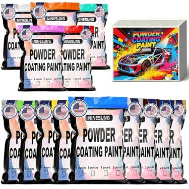 Imagem de Ninesung Tinta de revestimento em pó de 14 cores | Revestimento em pó perfeito para superfícies metálicas | Tintas de carro | Materiais de construção | Tinta em pó para estruturas de aço, fábricas