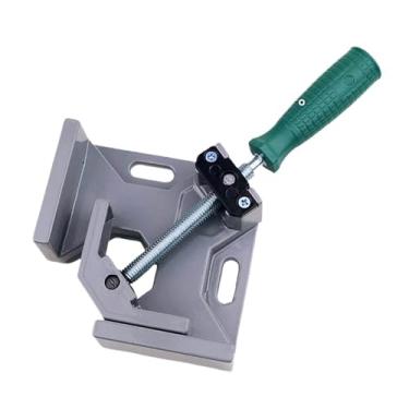 Imagem de predolo Grampo de canto para madeira, com mandíbula articulada ajustável, em liga de alumínio, com ângulo reto de 90 graus, ideal para trabalhos manuais em