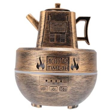 Imagem de Fabater Aromaterapia Bule Em Forma de Difusor Umidificador Elegante Fragrância Difusor de óleo para Decoração de Casa, Alimentado por Usb (Latão Antigo)