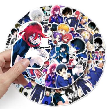 Imagem de Adesivos Blues Locks Anime Cartoon 50 unidades de PVC impermeável