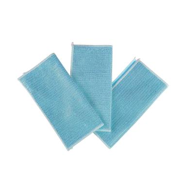 Imagem de Pano Aramado Multiuso Azul Kit 3 Cozinha Lavar Panelas Pratos Loucas Pia