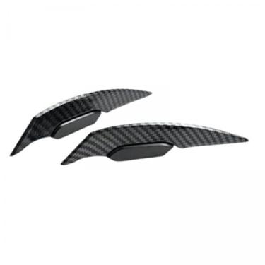 Imagem de Mqetly 2x 2 Peças de Decalques para Carenagem Frontal de Motocicleta, Decalques para Motocicleta, Kit de Spoiler de Asa Aerodinâmica, Kit de Decal