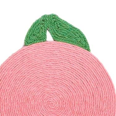 Imagem de Acouto Sisal Gato Scratcher Almofada Grande Espaço Bonito Forma Gato Arranhando Esteira para de Estimação Durável e Antiderrapante (Rosa Laranja)