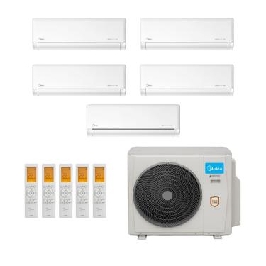 Imagem de Ar-Condicionado Multi Split Inverter Midea 42.000 (2x Evap HW 9.000 + 3x Evap HW 12.000) Quente/Frio 220V