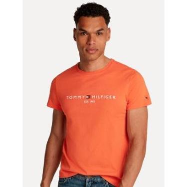 Imagem de Camiseta Tommy Hilfiger Masculina Core Logo Tee Laranja-Masculino