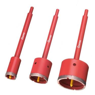 Imagem de Serra Copo Diamantada - Haste E Pino Guia P/Alvenaria 25 Mm Cortag Vermelha