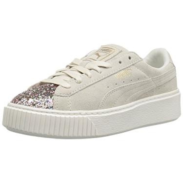 Imagem de PUMA Gema esmagada plataforma de camurça feminina, Marshmallow - ouro metálico, 8.5