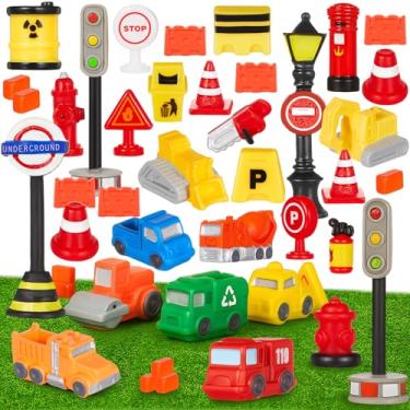Imagem de Simgoing 41 peças mini figuras de construção, conjunto de bolos, decoração de construção, artigos de festa de aniversário, lembrancinhas de presentes
