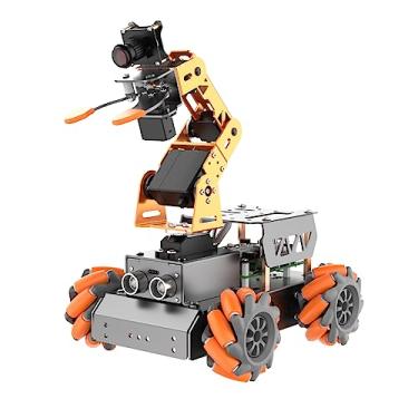 Imagem de MasterPi 5DOF Robotic Arm for RaspberryPi 5 AI Vision Tracking Target Sorting Line Follow Open Source Programming Smart Robot Car Kit for Teen Adult STEM Educational Building Robot, with RPi 5 8GB