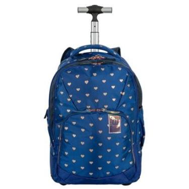 Imagem de Mochila Sestini Com Carrinho 2 Comp Capricho Wishes Azul-Feminino