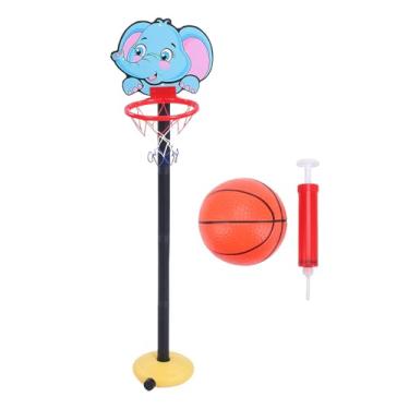 Imagem de SPYMINNPOO Cesta de Basquete para Crianças, Ajustável, Conjunto de Metas de Basquete Interno e Externo, Base Estável, Bola, Bomba