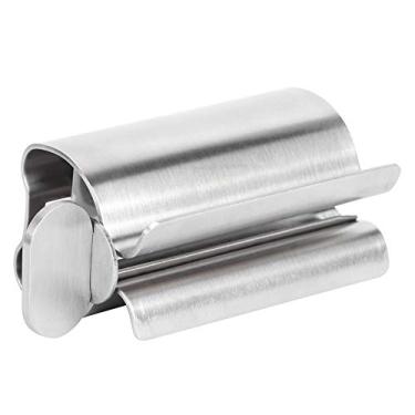 Imagem de Eujgoov Espremedor de Pasta de Dente Em Aço Inoxidável, Dispensador de Rolo de Tubo para Cosméticos de Cremes Dentais, Alça Ergonômica Compacta para Organizador de Economia de Espaço de Viagem No Banheiro