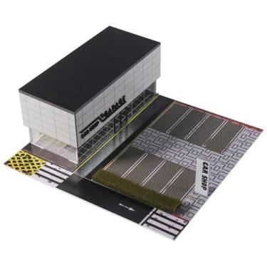 Imagem de G-FANS 1/64 Scale Parking Garage Diorama with LED Lights, Display Case for Hot Mini Wheels GT Matchbox 1:64 Diecast Model Cars, Collection Storage Box (CAR Shop)