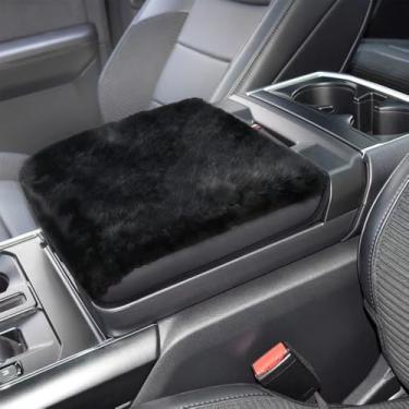 Imagem de Coficoi Almofada de apoio de braço de carro Fluff, capa de apoio de braço de console para Ford F150, 2022-2025 F150 Lightning Center Console Acessórios internos serve apenas para console de superfície