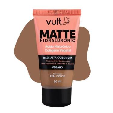 Imagem de Base Líquida Alta Cobertura Cor V320 Matte Hidraluronic Colágeno Vegan