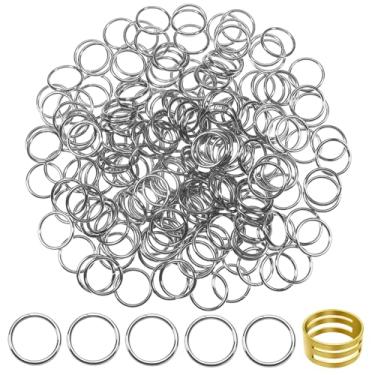 Imagem de TOAOB THE ONE AND ONLY BABY 200 Peças De Argolas Aço Inoxidável 12 Mm Conectores Abertos Para Chaveiros Brincos Colar Fabricação Joias