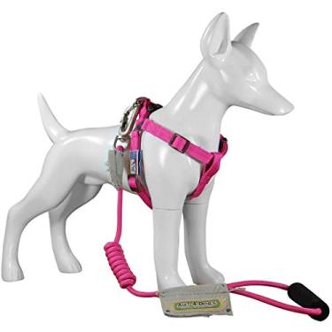 Imagem de Peitoral e Guia Para Cachorro Au Rosa