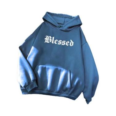 Imagem de Moletom Feminino Estilo Street Hip Hop Confortável E Solto Para Outono