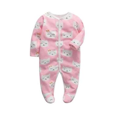 Imagem de Macacão De Algodão Macio Para Bebês Meninas E Meninos De 3 a 12 Meses 