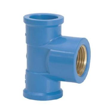 Imagem de Tee Azul 20mm X 1-2'' Pvc Pn 750 Kpa - Amanco