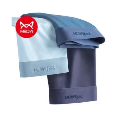 Imagem de Cuecas Boxer Masculinas De Seda Gelada Com Grafeno Antibacteriano, 3 P