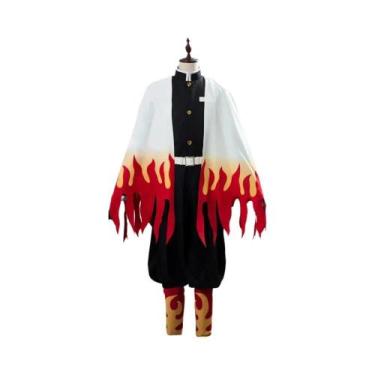 Imagem de Fantasia De Cosplay De Rengoku Kyoujurou Para Adultos, Traje De Anime 
