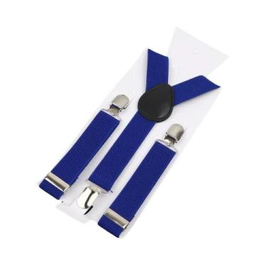 Imagem de Suspensórios Ajustáveis De Couro Elástico Em Cores Sólidas Para Crianç