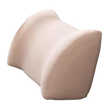Imagem de KiBcsLic Almofada de espuma para apoio lombar, confortável, para leitura, ideal para sofá, carro ou cadeira de escritório, Bege